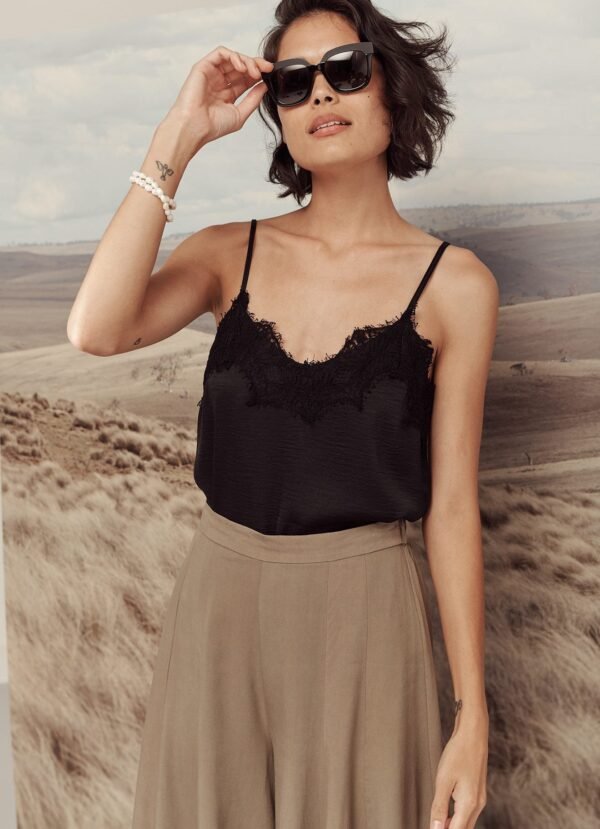 Top In Black Satin - Image 3