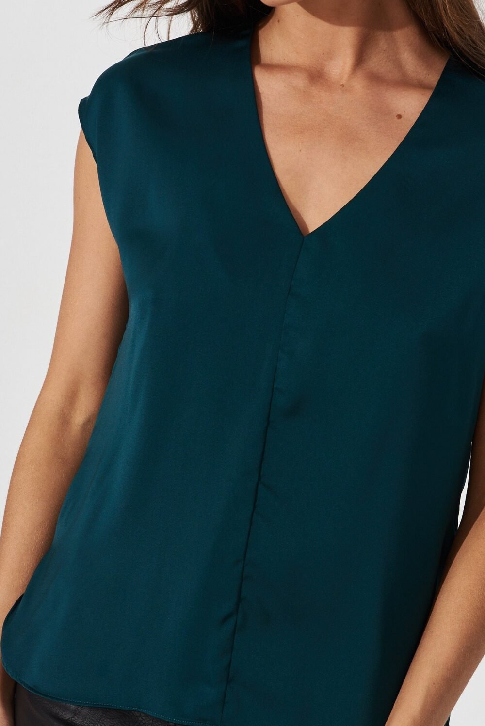 Top In Emerald Satin - Image 6