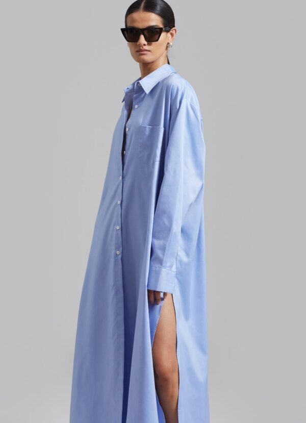 Shirt Dress - Blue - Image 6