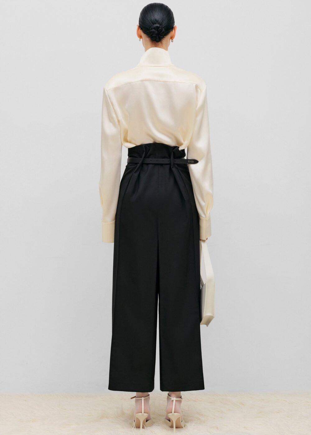 Stand-Collar Blouse - Vanilla - Image 6