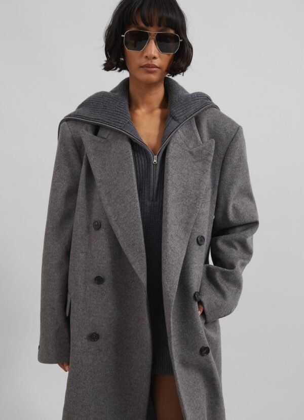 Wool Coat - Grey - Image 9
