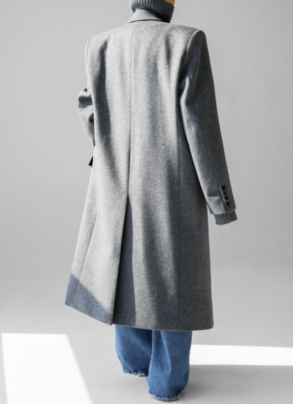 Wool Coat - Grey - Image 15