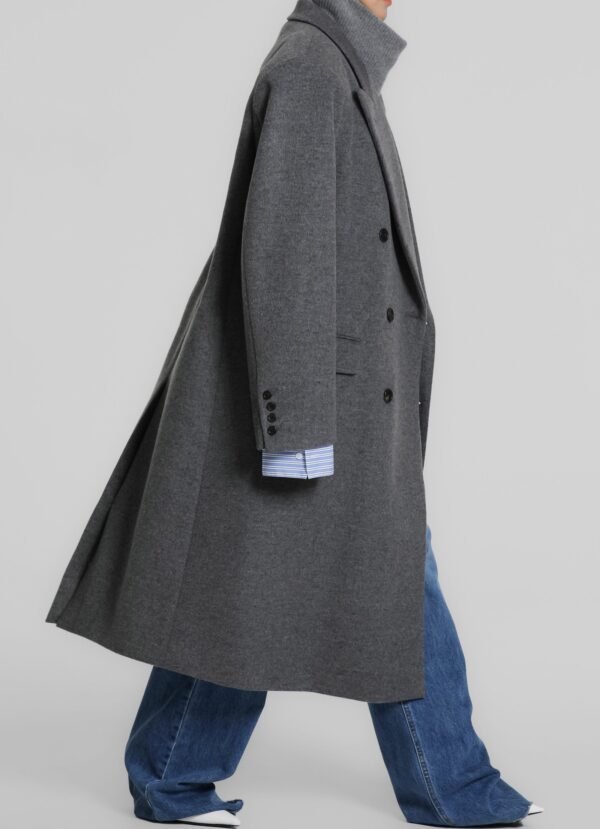 Wool Coat - Grey - Image 11