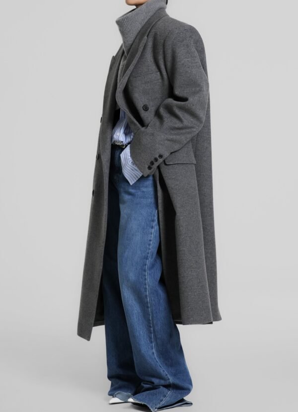 Wool Coat - Grey - Image 13