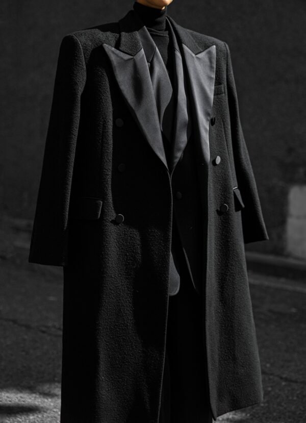 Oversized Coat - Black - Image 6