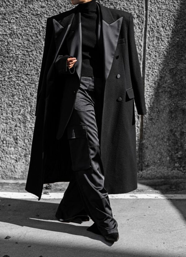 Oversized Coat - Black - Image 7