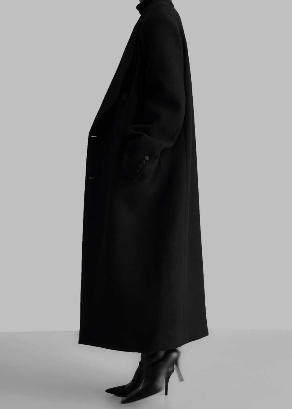 Oversized Coat - Black - Image 15