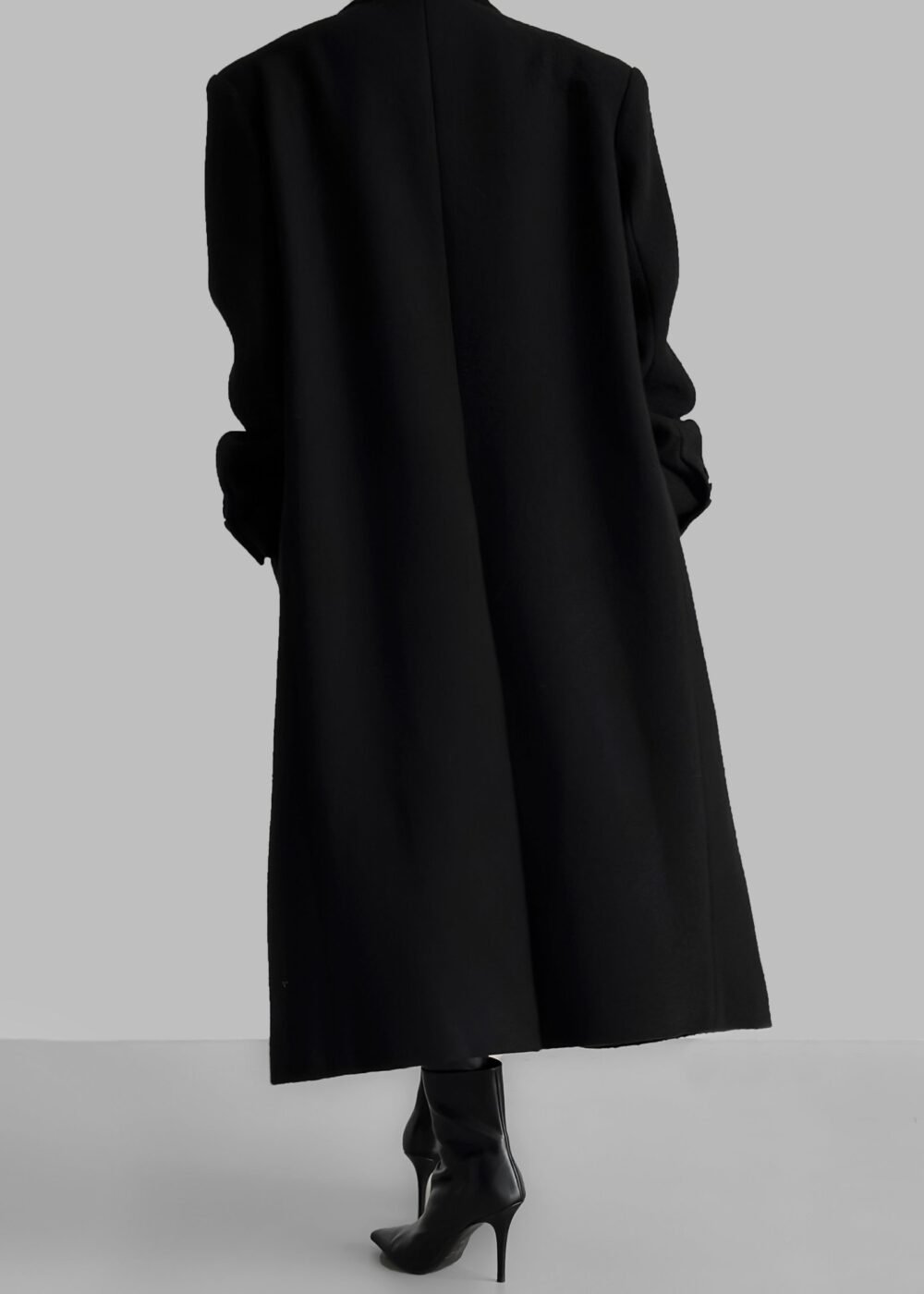Oversized Coat - Black - Image 17