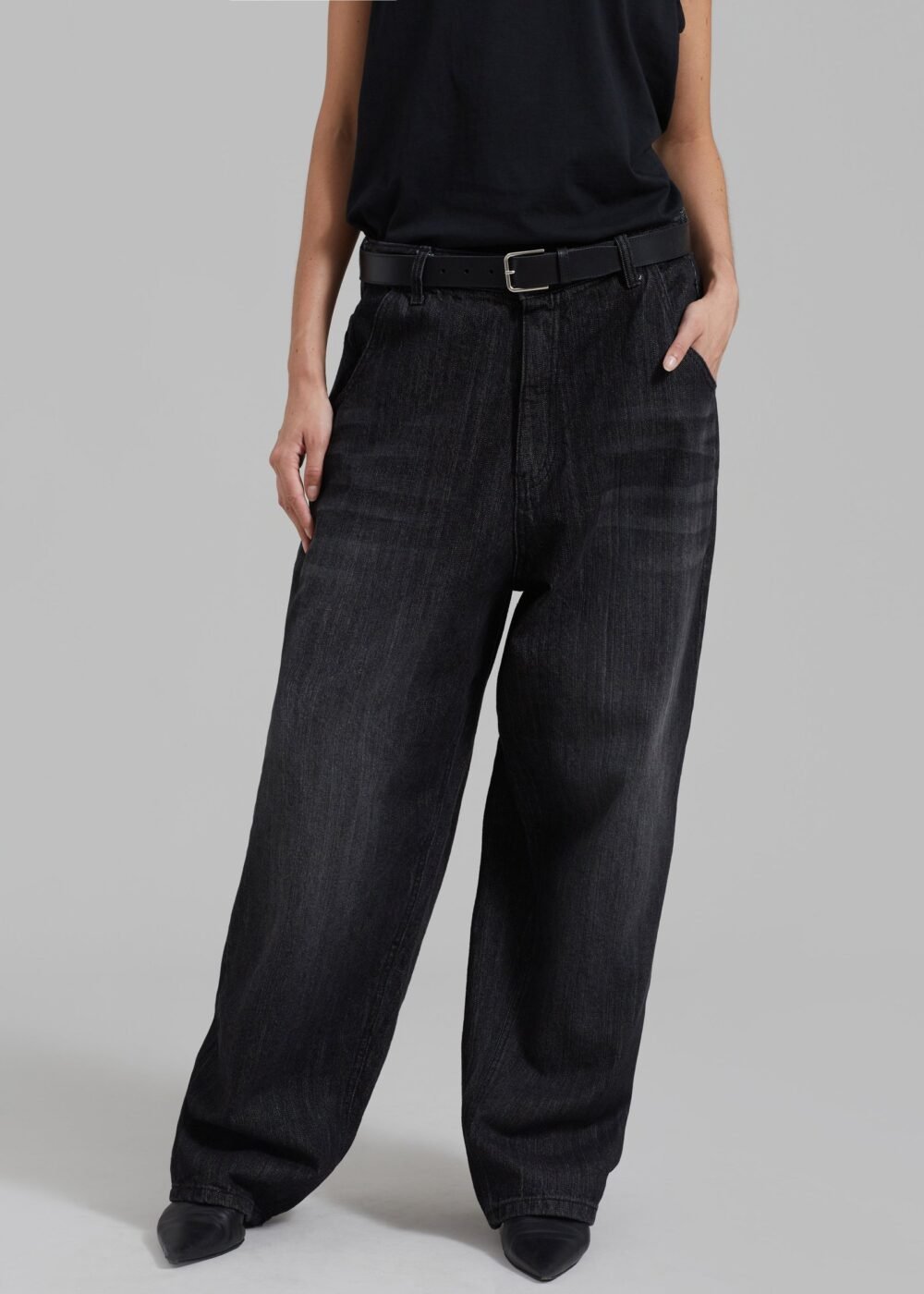 Oversized Jeans - Grey - Image 8
