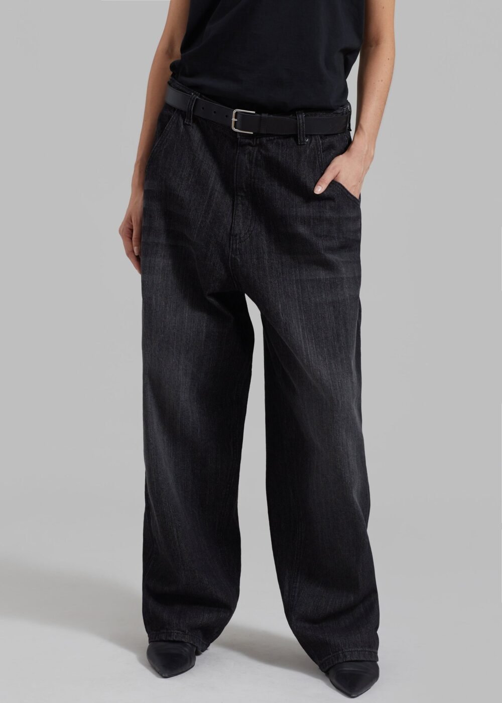 Oversized Jeans - Grey - Image 2