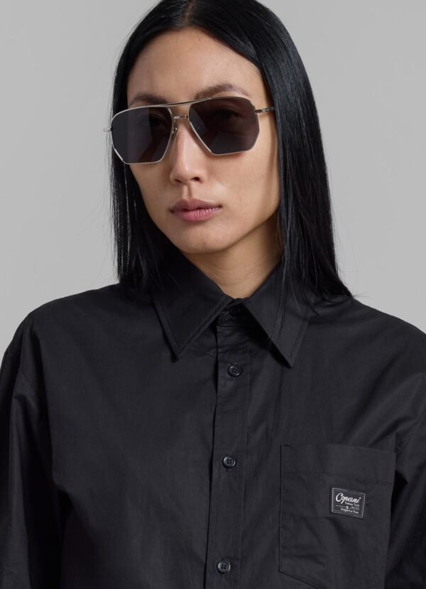 Body Poplin Shirt - Black - Image 4