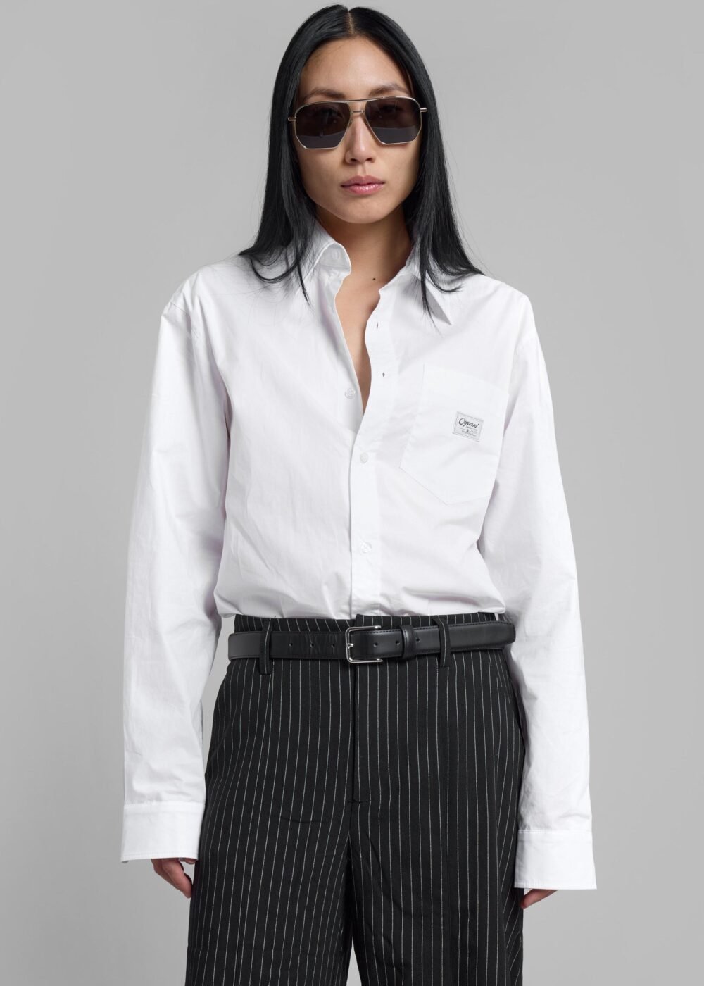 Body Poplin Shirt - White - Image 5
