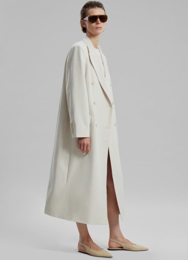 Double Breasted Coat - Beige - Image 5