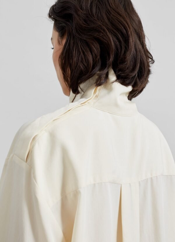 Asymmetric Blouse - Beige - Image 5