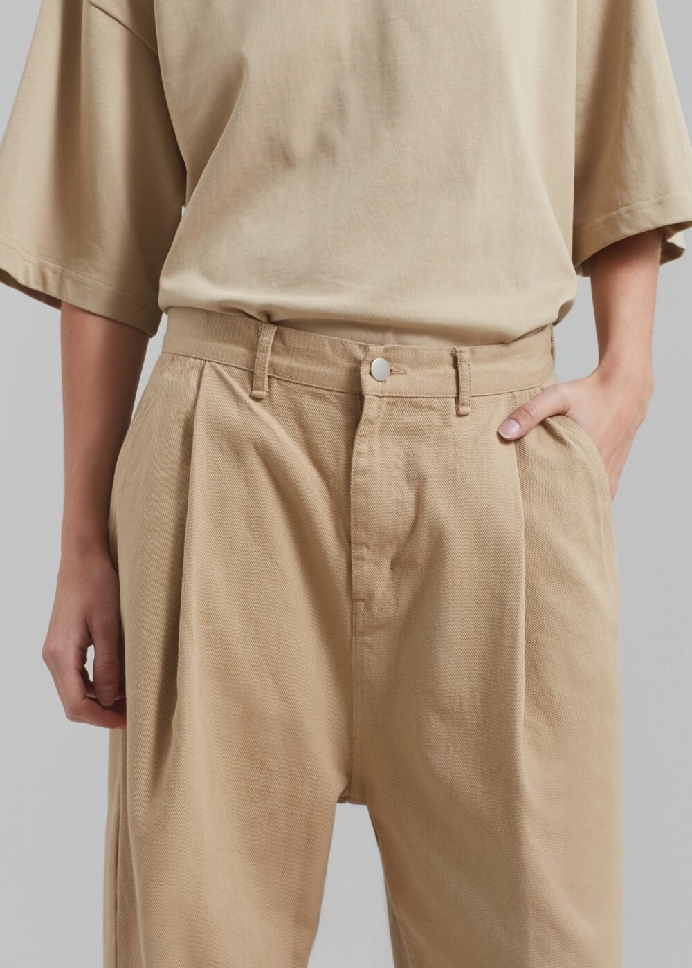 Denim Pants - Beige - Image 4
