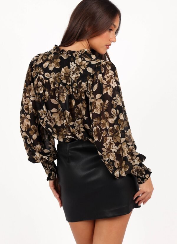 Faux Leather Mini Skirt - Black - Image 5