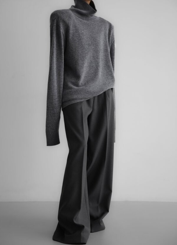Mini Padded Sweater Dress - Grey - Image 6