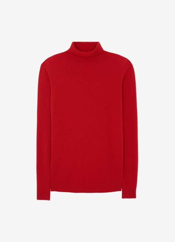 Mini Padded Sweater Dress - Red - Image 7