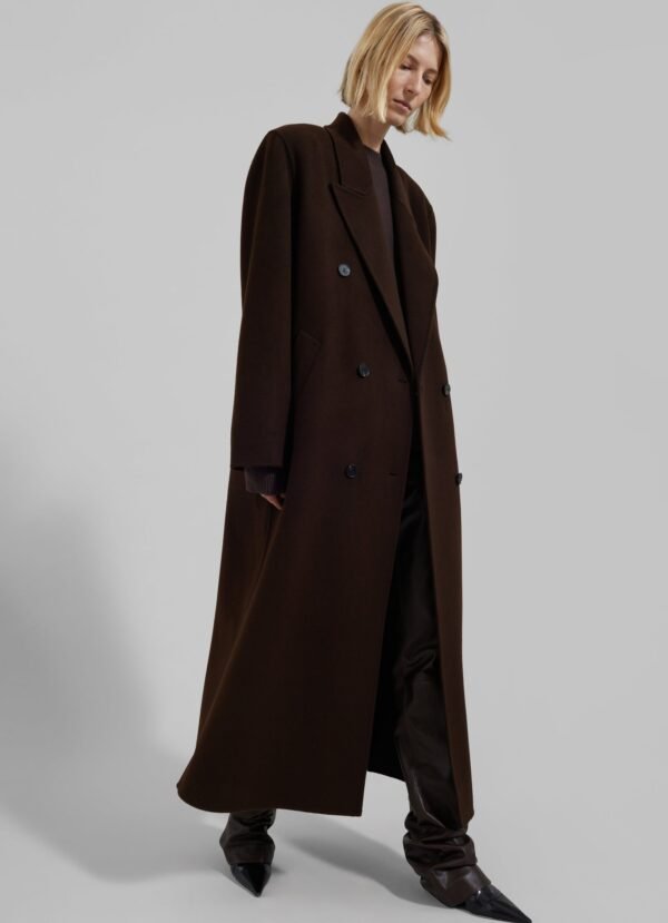 Double Breasted Coat - Brown - Image 2