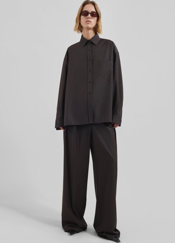 Wool Blend Shirt - Brown - Image 6