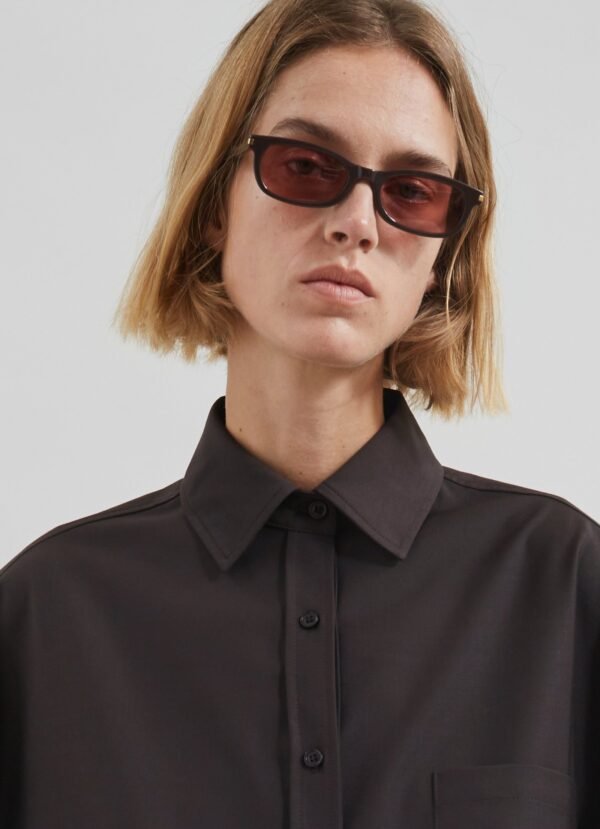 Wool Blend Shirt - Brown - Image 7