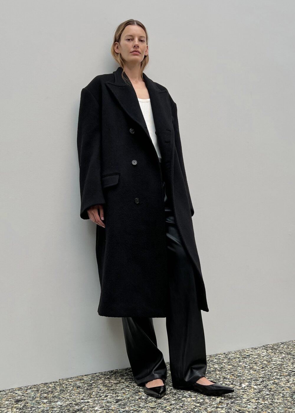Oversized Coat - Black - Image 11