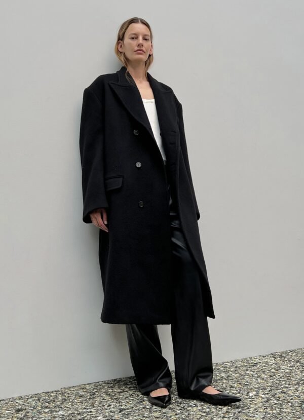 Oversized Coat - Black - Image 11