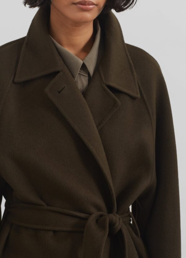 Jalhay Oversized Wool Coat - Khaki Brown - Image 3