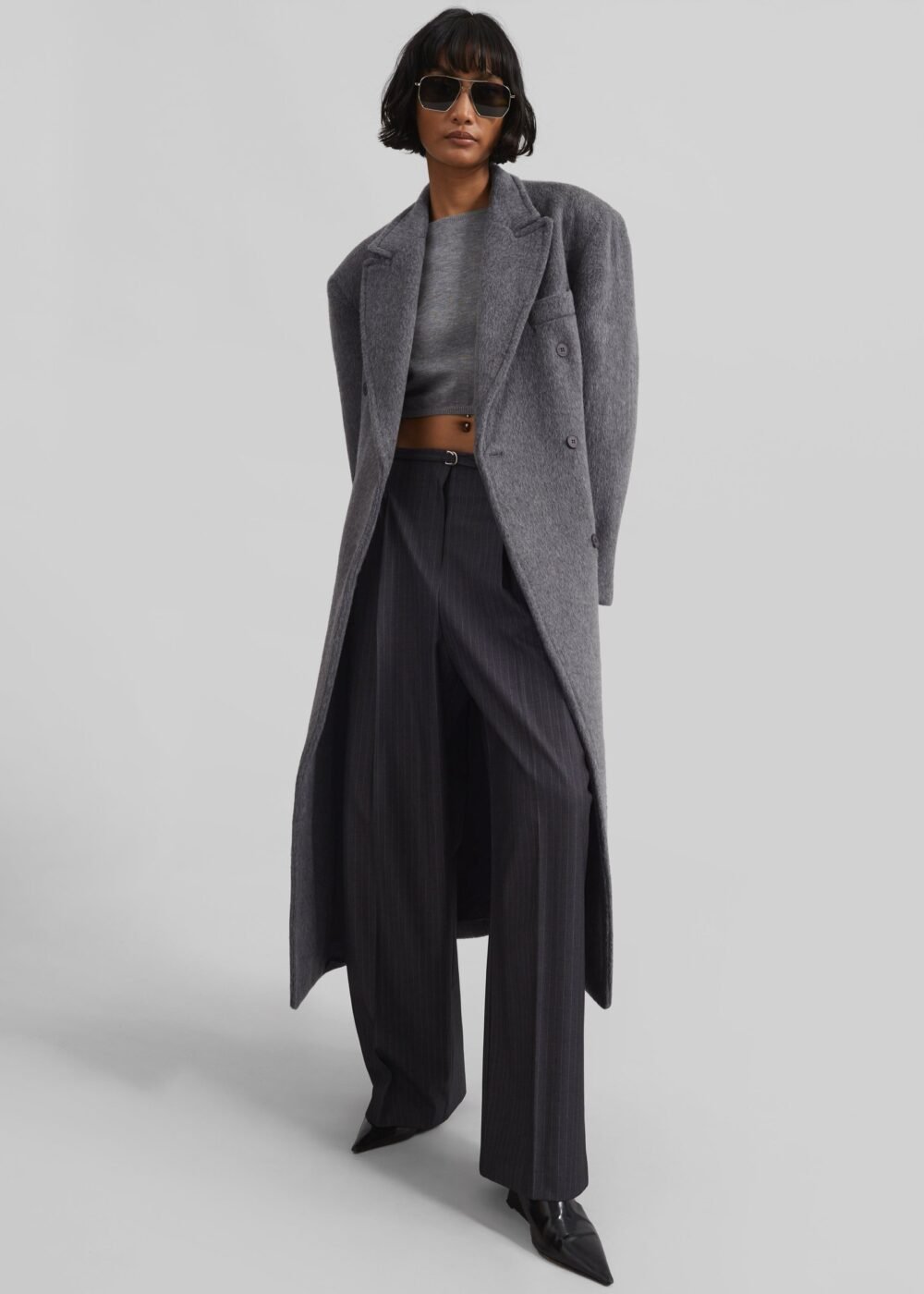 Wool Coat - Grey - Image 11