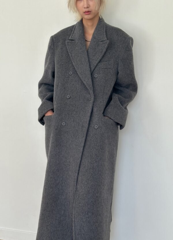 Wool Coat - Grey - Image 9