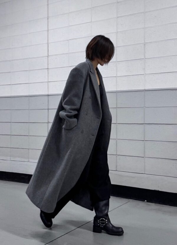 Wool Coat - Grey - Image 14