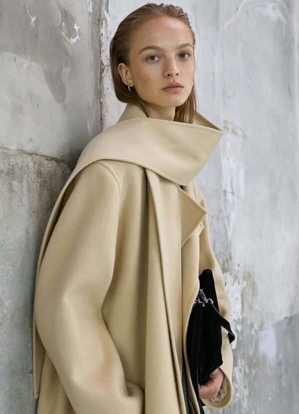 Wool Coat - Beige - Image 6