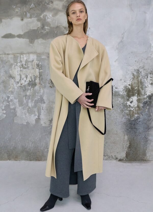 Wool Coat - Beige - Image 2