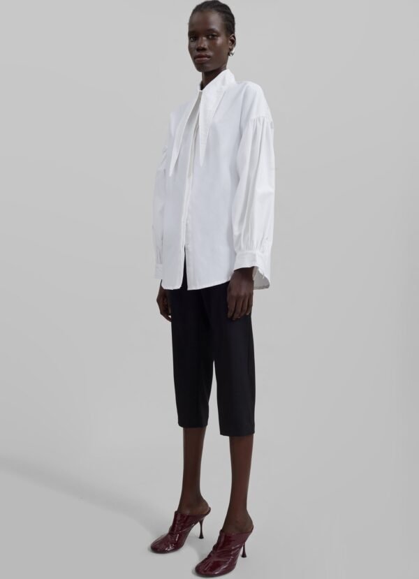Long Collar Shirt - White - Image 8