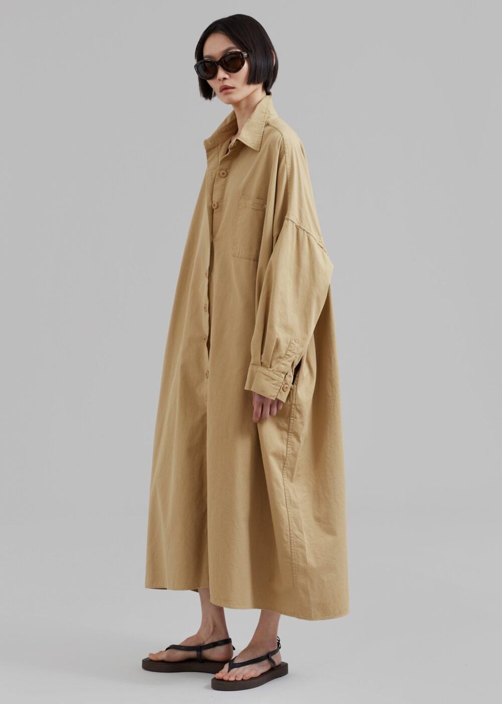 Oversized Shirt Dress - Sahara