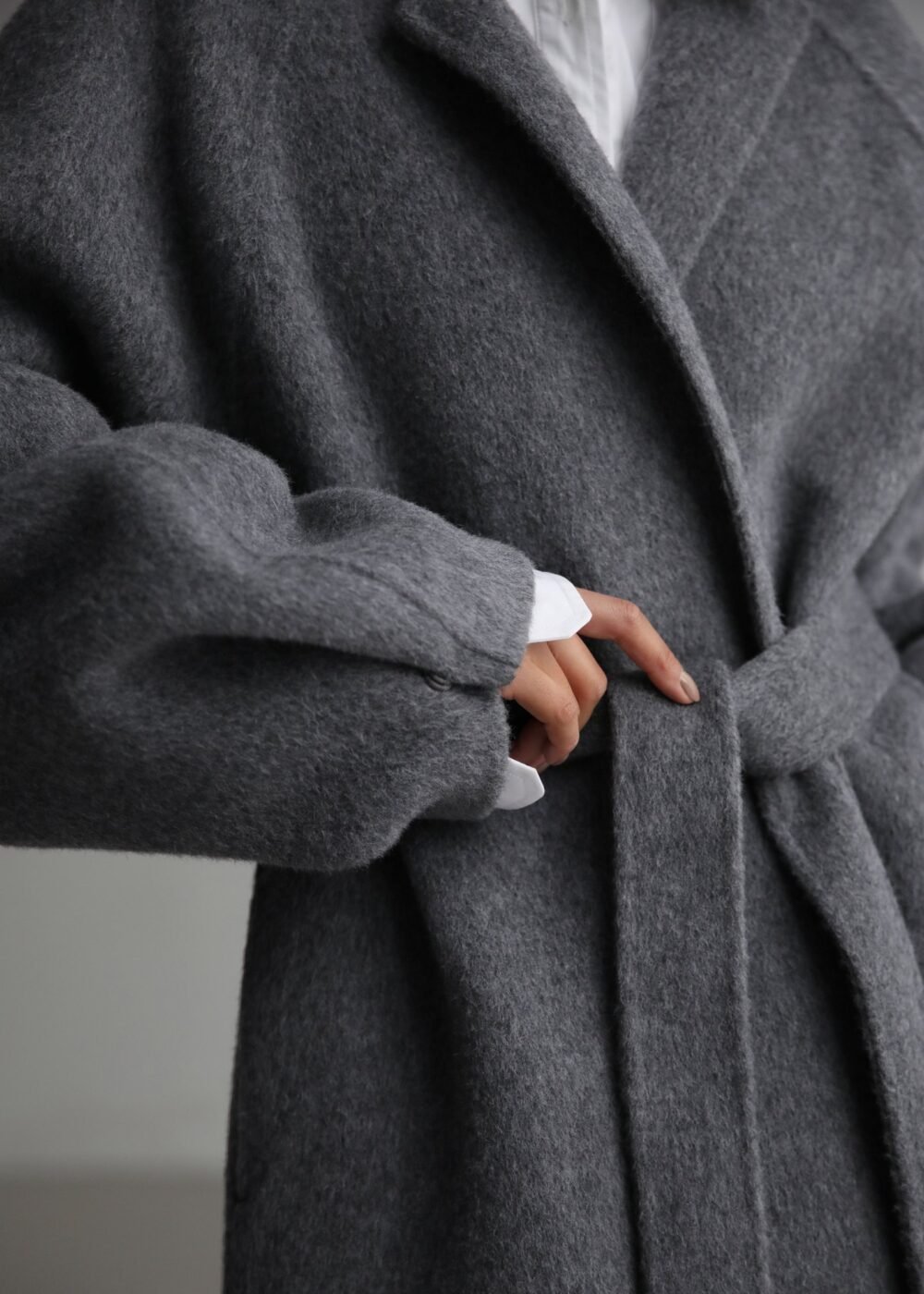 Wool Coat - Grey - Image 3