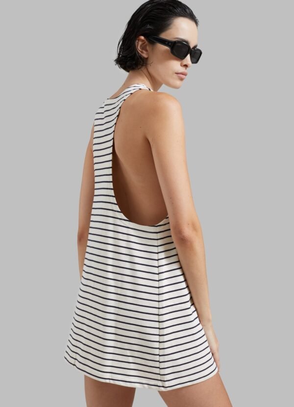 Halter Dress - Navy Stripe - Image 9