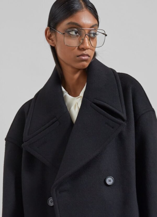 Oversized Peacoat - Black - Image 3