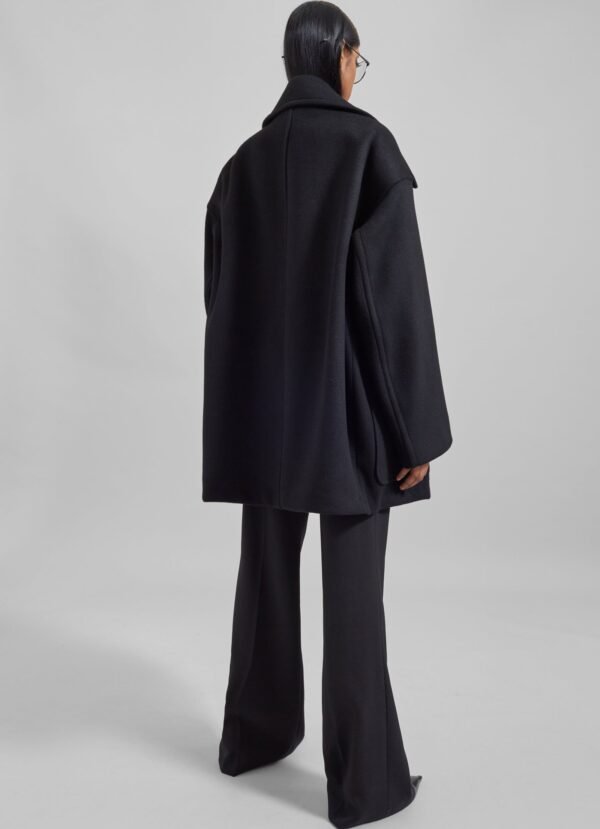 Oversized Peacoat - Black - Image 8