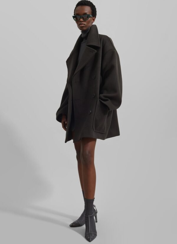 Oversized Peacoat - Khaki - Image 5