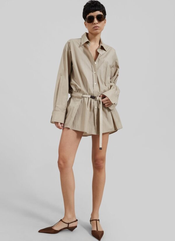Belted Dress - Beige - Image 6