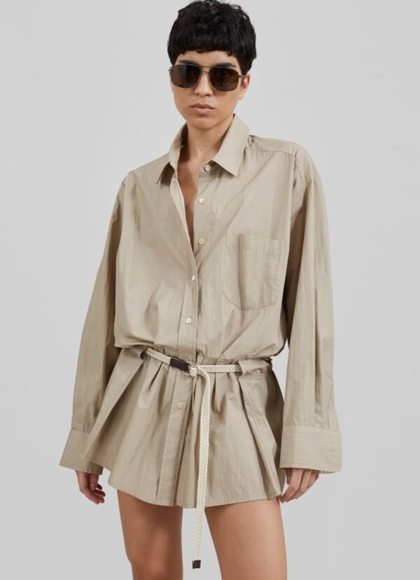 Belted Dress - Beige - Image 5
