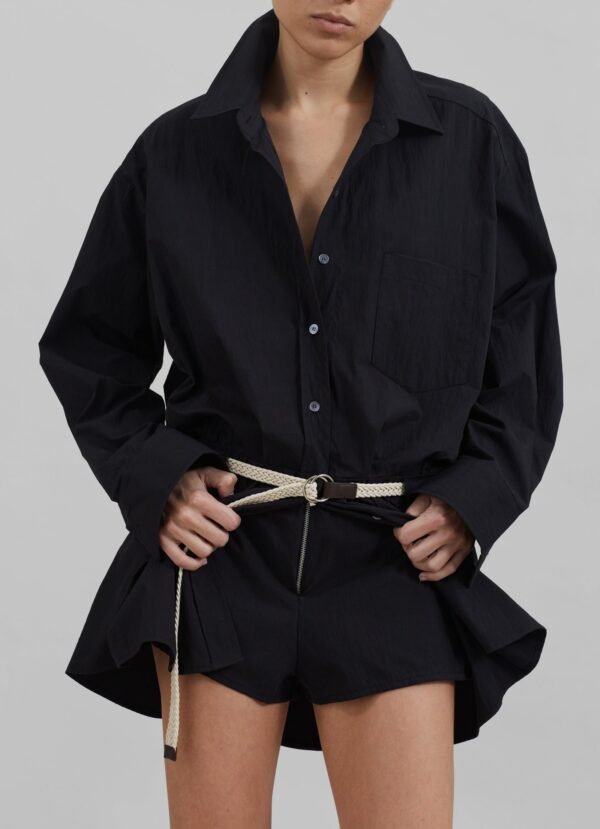 Belted Dress - Black - Image 3