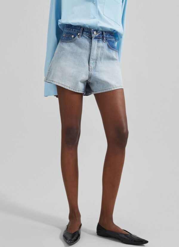 Denim Shorts - Light Wash - Image 2