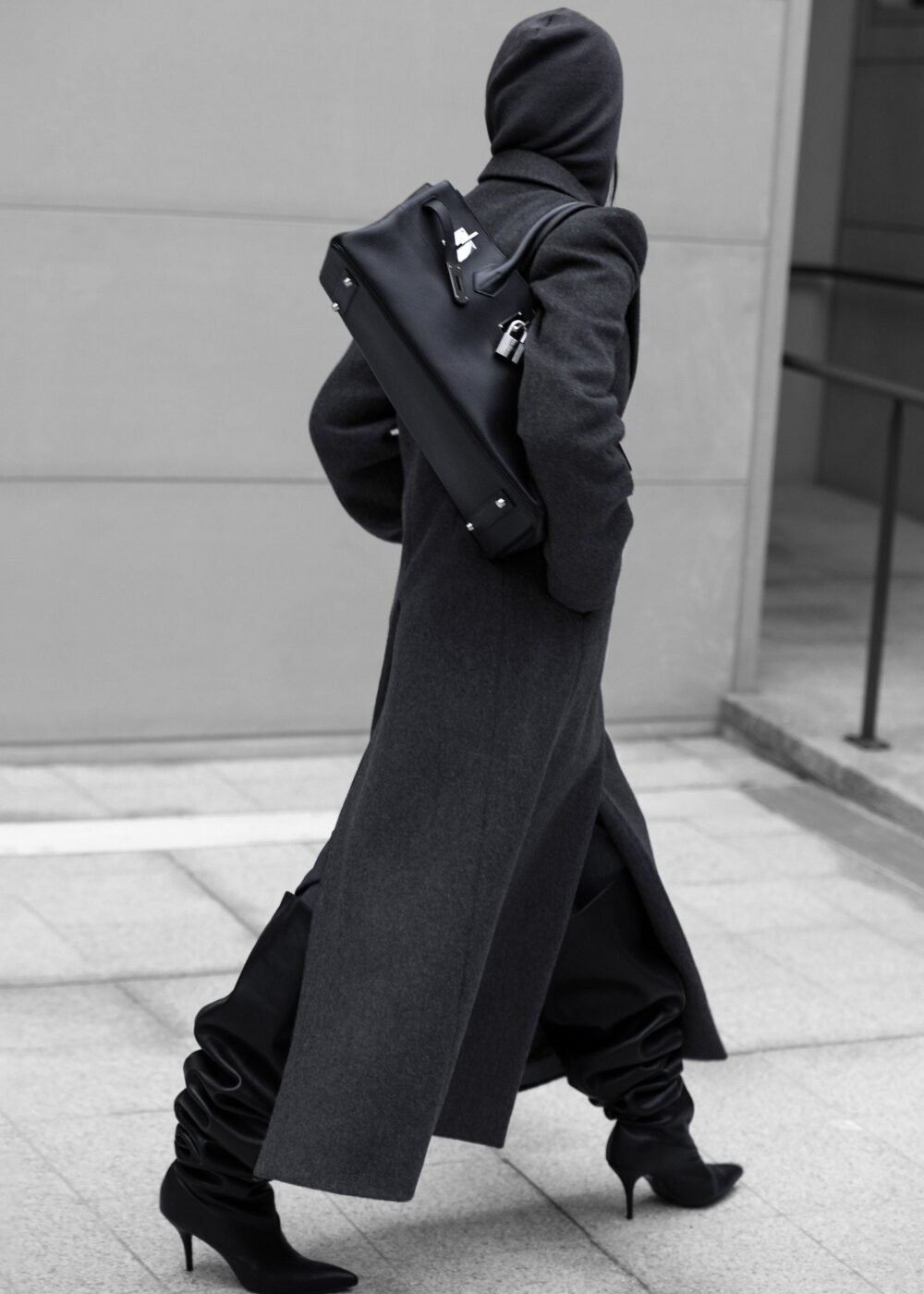 Long Coat - Charcoal - Image 11