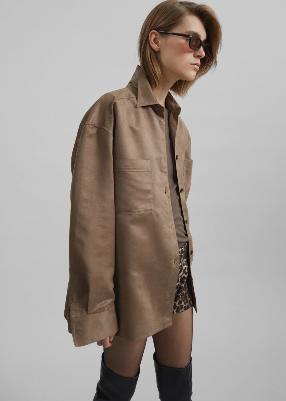 Button Up Shirt - Camel - Image 4