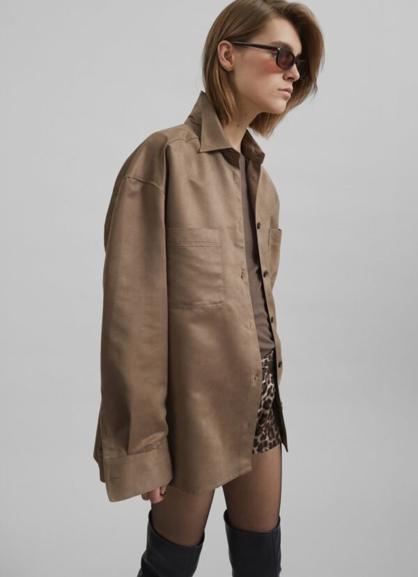 Button Up Shirt - Camel - Image 4