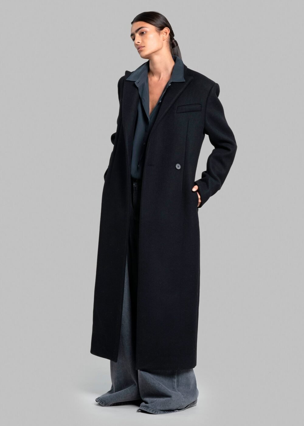 Long Coat - Black - Image 5