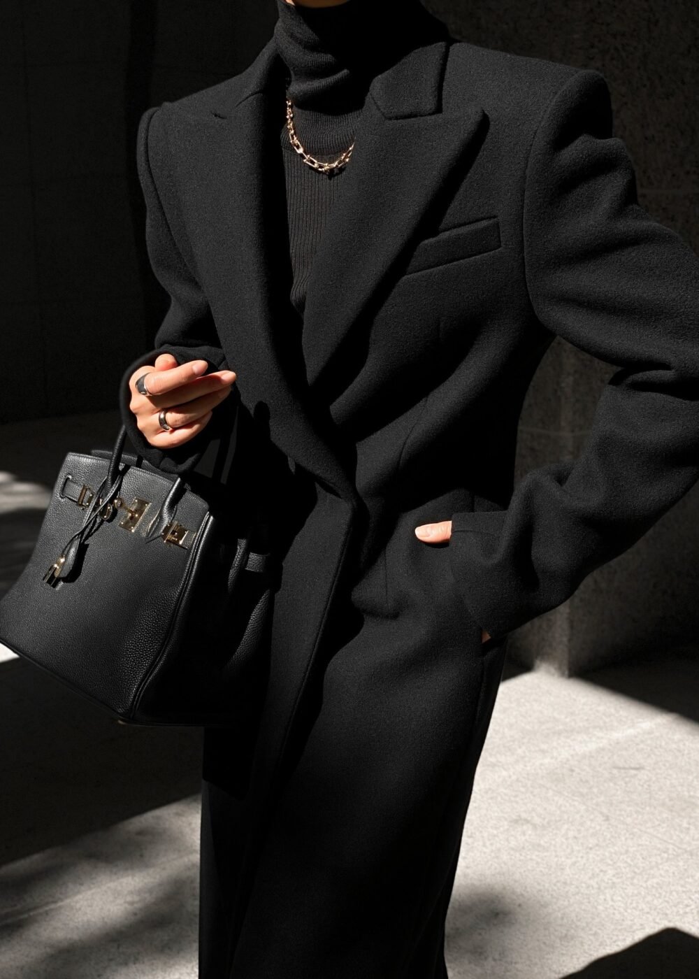 Long Coat - Black - Image 2