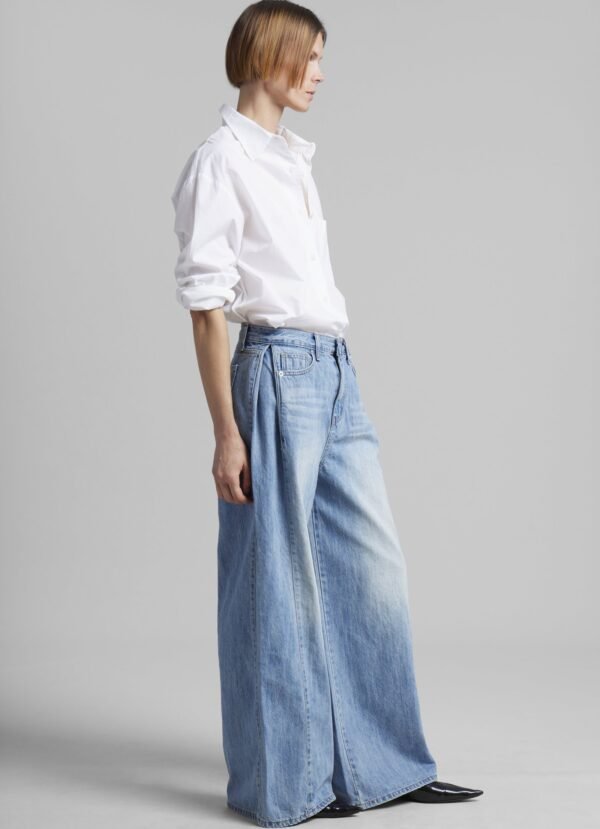 Wide Leg Jeans - Blue Wash - Image 5